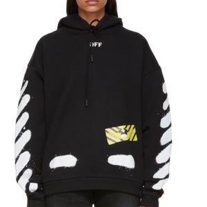 Off-white oversized spray paint hoodie